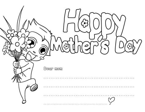 Happy Mothers Day Printable Coloring Pages