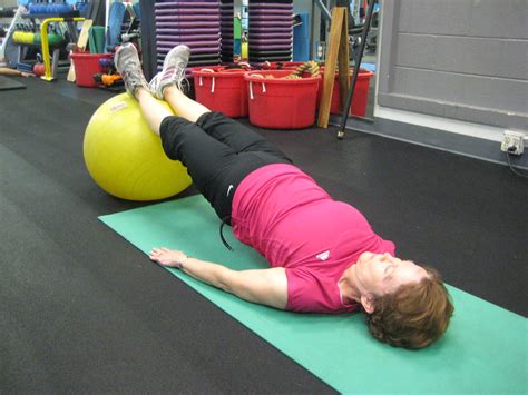 Bridge On Stability Ball Lying Supine Put Your Feet On To Flickr