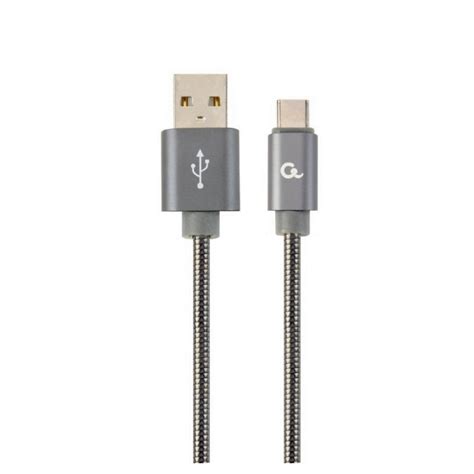 CABLE DE CARGA Y DATOS GEMBIRD USB TIPO C DE METAL EN ESPIRAL PREMIUM