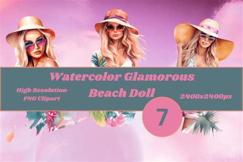 Glamorous Beach Doll Clipart Graphic By Chase Minds Creative · Creative Fabrica