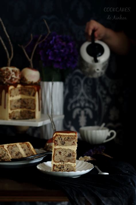 Layer cake de manzana y caramelo Deliciosa tarta otoñal Cocina