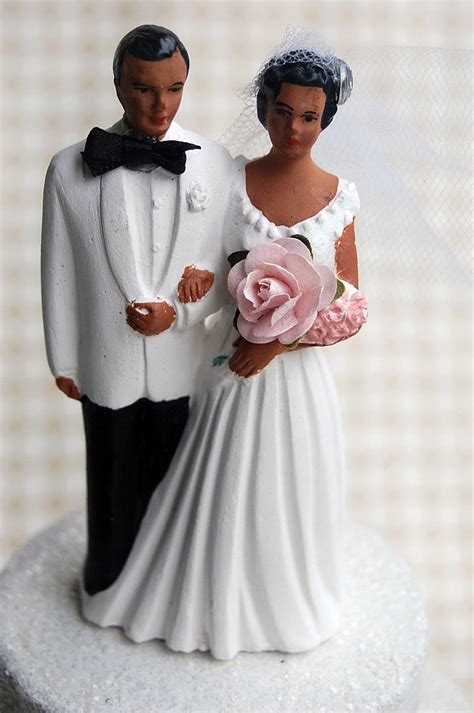 Vintage African American Wedding Cake Topper Chalkware Etsy Vintage