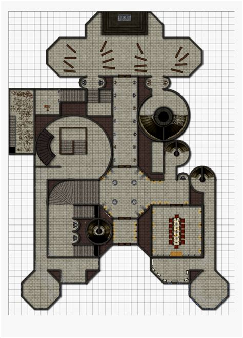 Castle Ravenloft Top Down Map, HD Png Download - kindpng