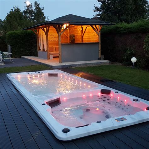 Zwemspa Met Jacuzzi Composiet Vlonderplanken Eu