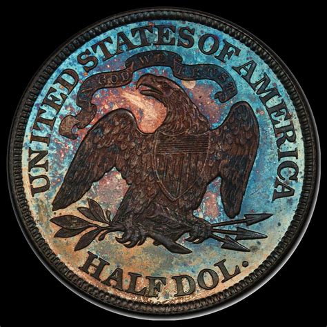 C Half Dollar Liberty Seated Motto Pcgs Pr Cac Legend