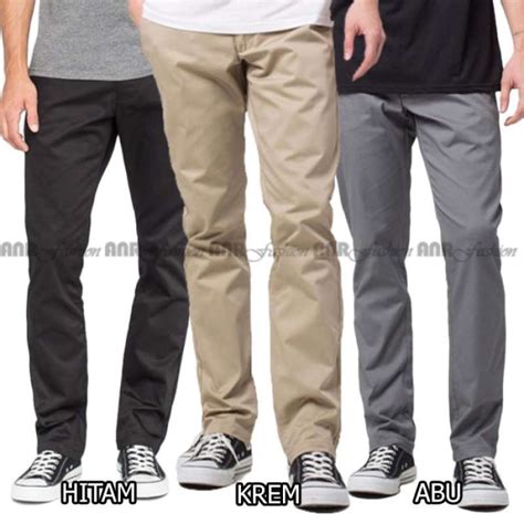 Jual Celana Panjang Reguler Fit Chino Chinos Cino Pria Cowok L