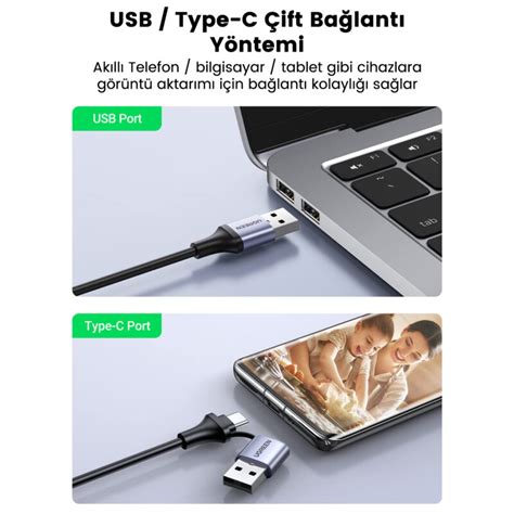 Ugreen P Hz Usb Type C Video Capture Kart Hdmi G R Nt Yakalama