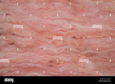 Closeup View Of Layers Of Pink Fiberglass Insulation Stock Photo Alamy