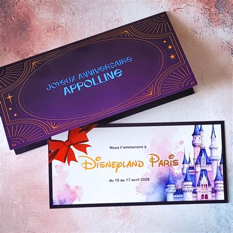 Carte Cadeau Disneyland à imprimer Canva La Crafterie