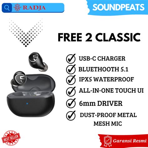 Jual Headset Bluetooth Soundpeats Free 2 Classic Tws True Wireless Earbuds Shopee Indonesia