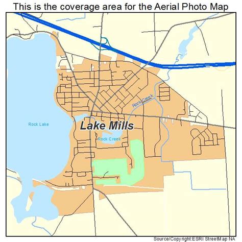 Aerial Photography Map Of Lake Mills Wi Wisconsin