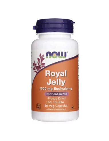 Now Foods Royal Jelly Mleczko Pszczele 1500 mg 60 kapsułek