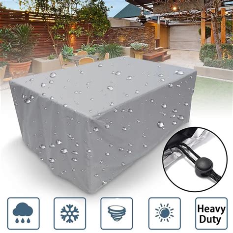 7 Sizes Outdoor Cover Waterproof Furniture cover Sofa Chair Table Cover ...