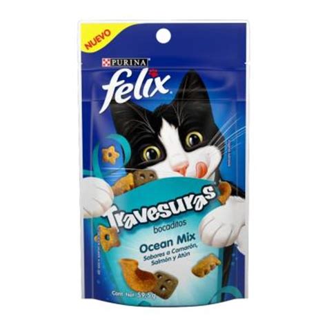 Premios para gato Felix Travesuras bocaditos ocean mix sabor camarón