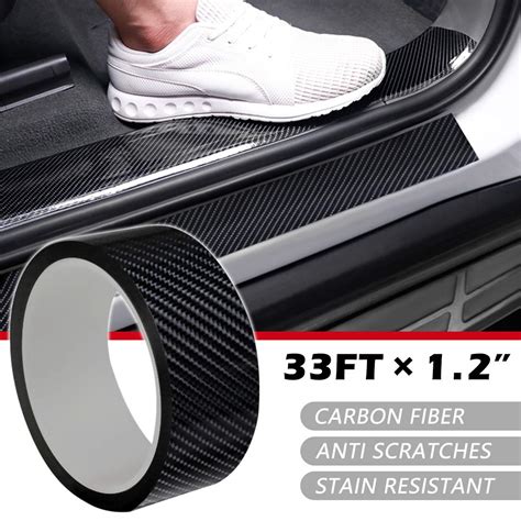 Buy Car Door Edge Guards Carbon Fiber Car Wrap Film 5D Gloss Black