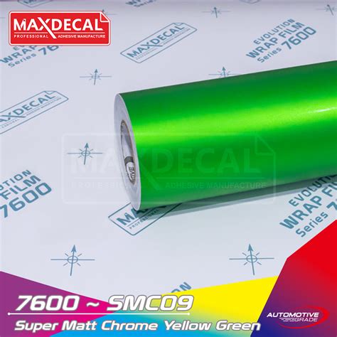 MAXDECAL 7600 SMC09 Super Matt Chrome Yellow Green MAXDECAL