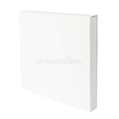 Closed Thin Cardboard Box On White Stock Photo - Image of clipping ...