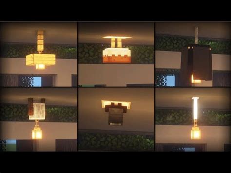 ⚒️[Minecraft Tutorial]: 20+ Ceiling Light Build Hacks & Ideas | Minecraft modern, Minecraft wall ...