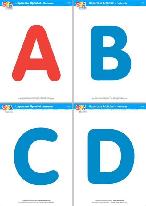 Uppercase Alphabet Flashcards Super Simple - Riset