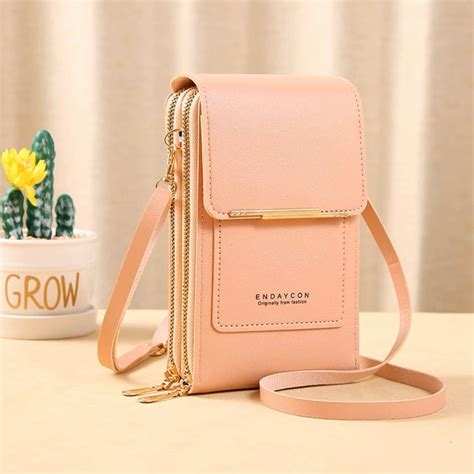 Bolsa Carteira Feminina Porta Celular 2 Zíper Tipo Carteira