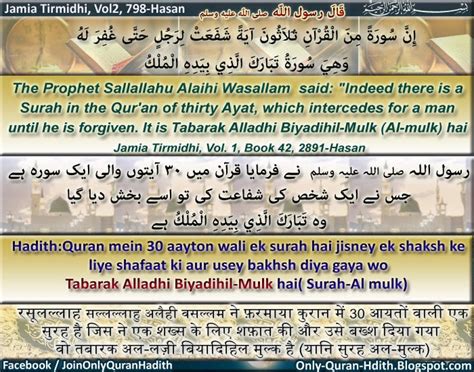 Only Quran Hadith Hadith Quran Mein 30 Aayton Wali Ek Surah Hai