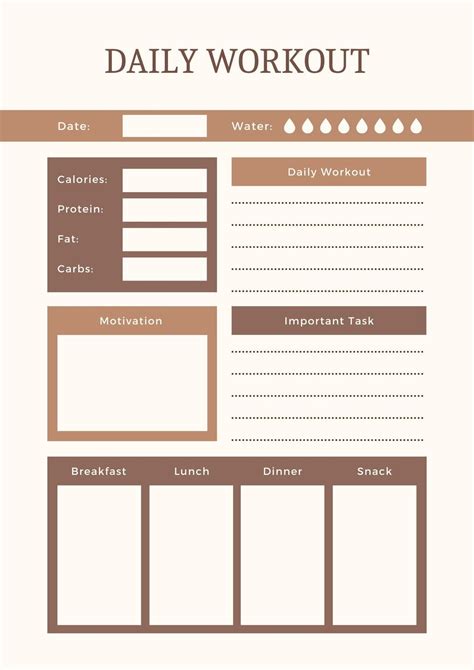 Fitness Journal Fitness Planner Daily Planner Planner Calendar