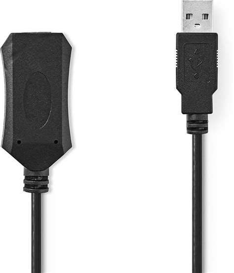 Cable Alargador Activo Usb A Macho A Hembra M Negro