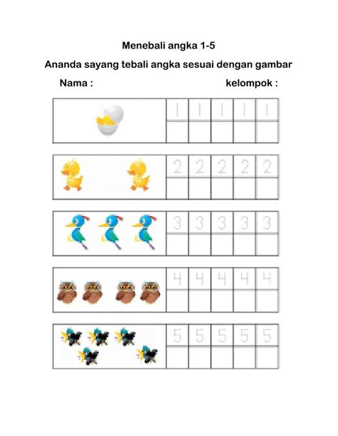 Menebali Angka Online Exercise For Live Worksheets