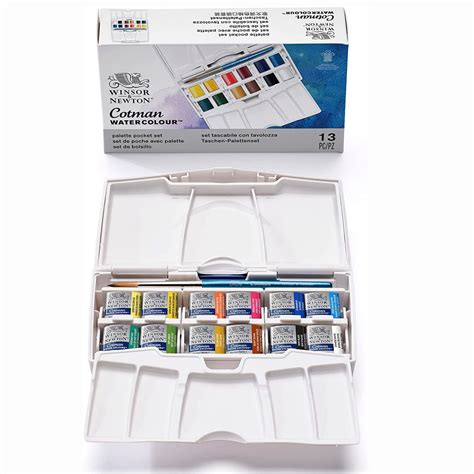 Caja 12 Medias Pastillas Acuarela Cotman Winsor Newton Sets Y Cajas