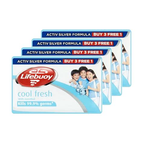 Lifebuoy Soap Cool Fresh With Menthol Kills 99 9 Germs Activ Silver