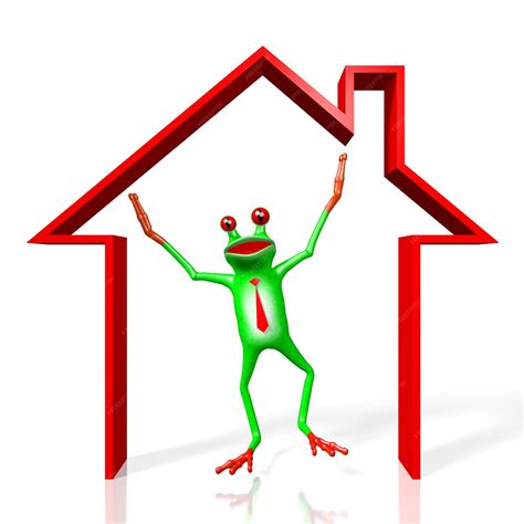 Premium Photo Cartoon Frog And House Shape