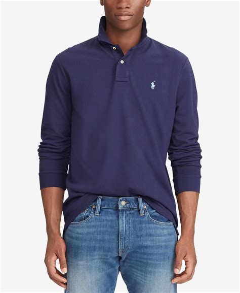 Polo Ralph Lauren Mens Classic Fit Long Sleeve Mesh Polo Macys Polo Ralph Lauren Polo