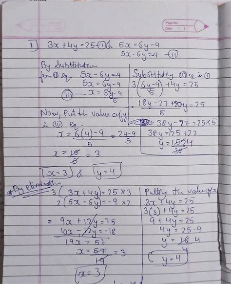 Solve The Following Pair Linear Equations In Two Variables In