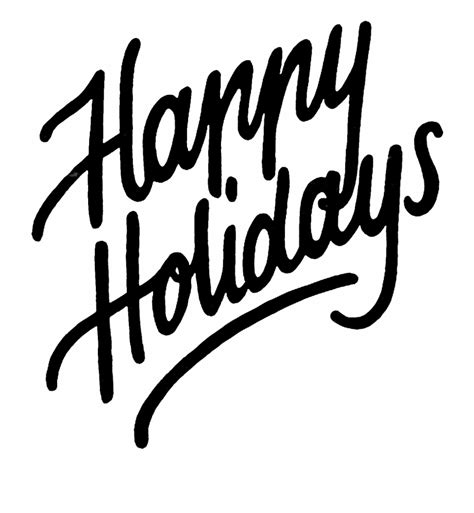 Free Happy Holidays Black And White, Download Free Happy Holidays Black And White png images ...