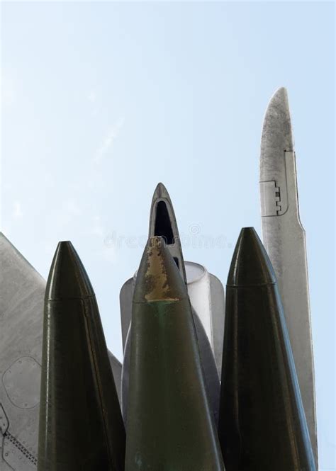 Bomb and Missile on a Fighter Bomber Jet Plane. Aircraft Armament ...