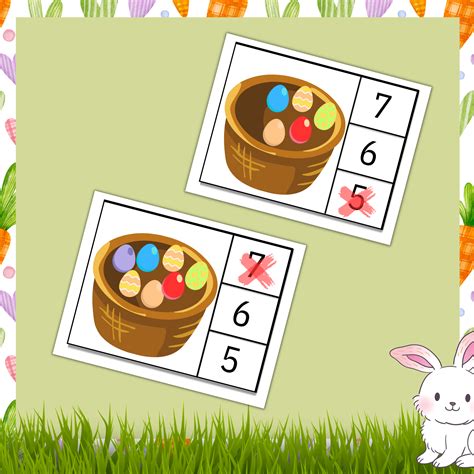 Easter Math Counting Activity For Preschoolers And Kindergarten With Count And Clip Cards Made