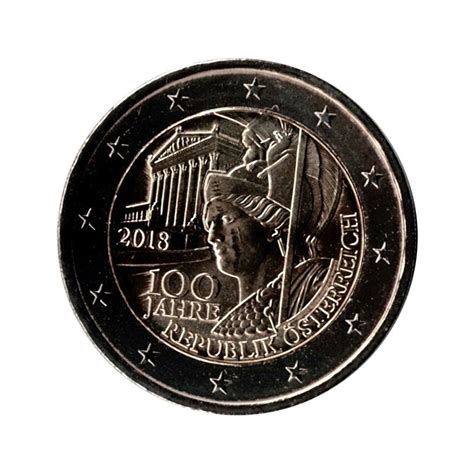 2018 AUTRICHE 2 Euros commémorative 100ème anniversaire de la