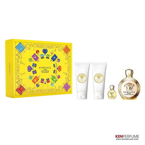 Set Nước Hoa Nữ Versace Eros Pour Femme EDP 100ml Shower Gel 100ml