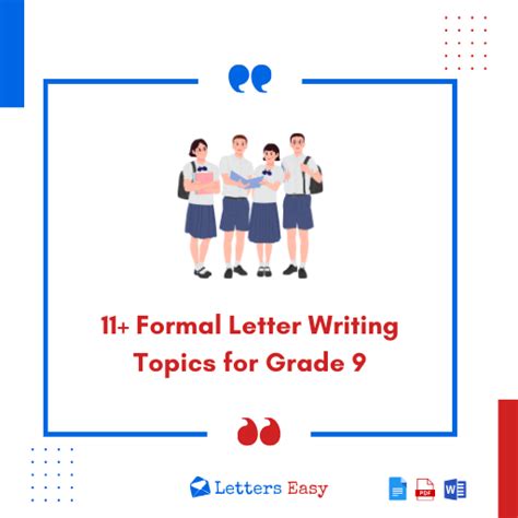 11 Formal Letter Writing Topics For Grade 9 Format Examples