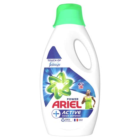 ARIEL Power lessive liquide 28 lavages 1540ml pas cher à prix Auchan