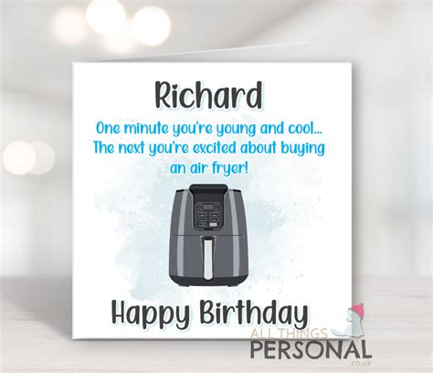 Air Fryer Birthday Card All Things Personal