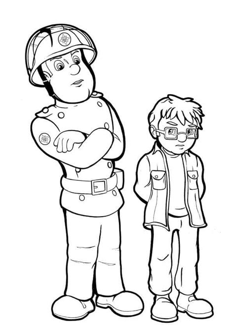 Coloriage Sam Le Pompier Et Nicolas Prime T L Charger Et Imprimer