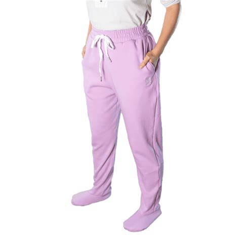 Cozy Toes Adult Footed Sweatpants With Sherpa Fleece Lined Feet