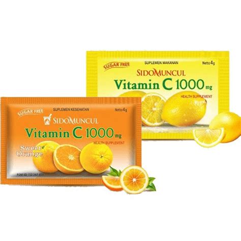 Jual Sidomuncul Vitamin C Mg Ekstrak Lemon Jeruk Per Sachet