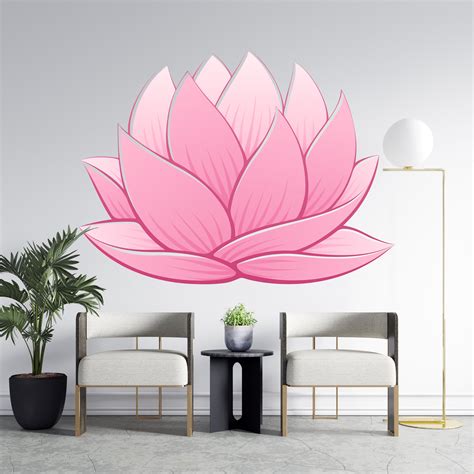 Lotus Wall Decal Lotus Flower Wall Decal Lotus Mandala Etsy