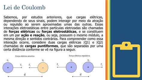 Slide De Física Sobre Lei De Coulomb Com Exercícios Ppt