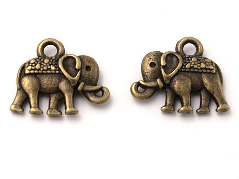 Anhänger als Elefant in antik bronze 6 Stück kaufen Vintageparts eu