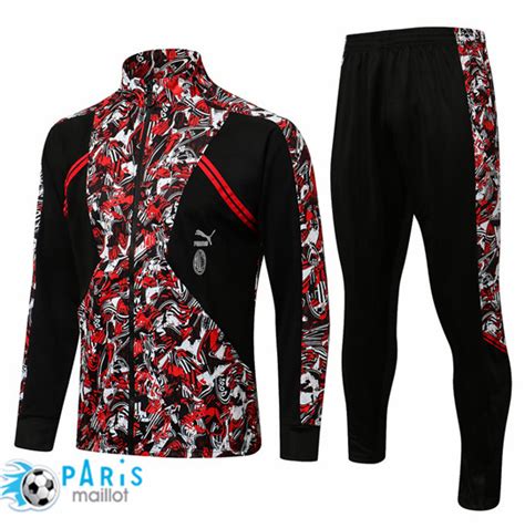 Survêtement Foot AC Milan Veste Blanc 2018 19 MaillotParis