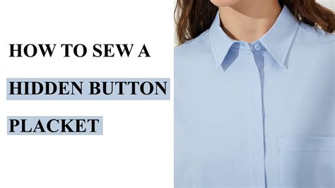 How To Sew A Hidden Placket Youtube