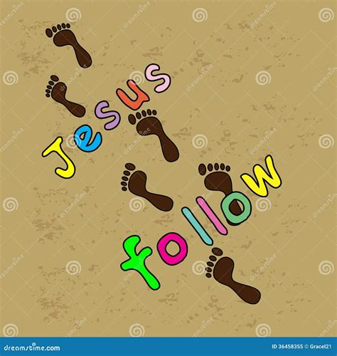 Follow Jesus Stock Vector Illustration Of Jesus Foot 36458355